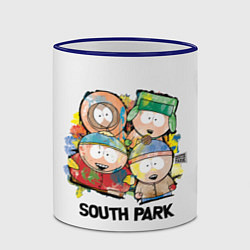 Кружка 3D South Park - Южный парк краски, цвет: 3D-синий кант — фото 2
