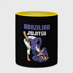 Кружка 3D BRAZILIAN JIU JITSU - BJJ, цвет: 3D-белый + желтый — фото 2