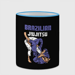 Кружка 3D BRAZILIAN JIU JITSU - BJJ, цвет: 3D-небесно-голубой кант — фото 2