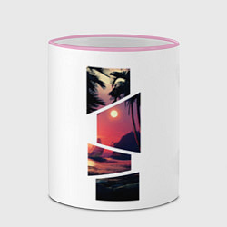 Кружка 3D Сайдинг Пальма, цвет: 3D-розовый кант — фото 2
