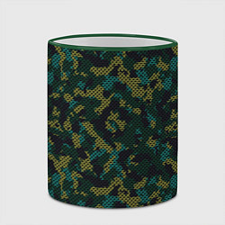 Кружка 3D Модный камуфляж с холстовой сеткой, цвет: 3D-зеленый кант — фото 2