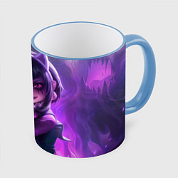 Кружка 3D Goth Annie League Of Legends, цвет: 3D-небесно-голубой кант