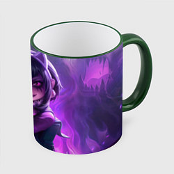 Кружка 3D Goth Annie League Of Legends, цвет: 3D-зеленый кант