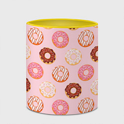 Кружка 3D Pink donuts, цвет: 3D-белый + желтый — фото 2