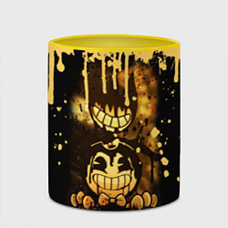 Кружка 3D Bendy And The Ink Machine Игра Бенди, цвет: 3D-белый + желтый — фото 2