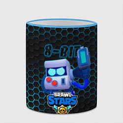 Кружка 3D 8-БИТ BRAWL STARS соты, цвет: 3D-небесно-голубой кант — фото 2