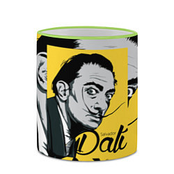 Кружка 3D Сальвадор Дали Salvador Dali, цвет: 3D-светло-зеленый кант — фото 2