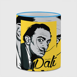 Кружка 3D Сальвадор Дали Salvador Dali, цвет: 3D-небесно-голубой кант — фото 2