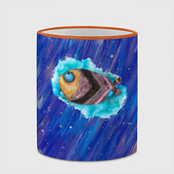 Кружка 3D Забавная рыба, цвет: 3D-оранжевый кант — фото 2