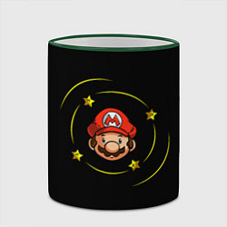 Кружка 3D Звездочки вокруг Марио, цвет: 3D-зеленый кант — фото 2