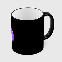 Кружка 3D Неоновая невесомость, цвет: 3D-черный кант