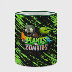 Кружка 3D Plants vs Zombies персонажи, цвет: 3D-зеленый кант — фото 2