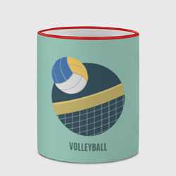 Кружка 3D Volleyball Спорт, цвет: 3D-красный кант — фото 2