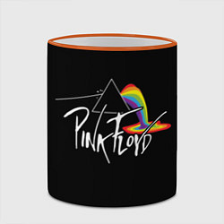 Кружка 3D PINK FLOYD - ПИНК ФЛОЙД ЛУЖА, цвет: 3D-оранжевый кант — фото 2