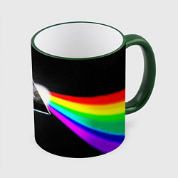 Кружка 3D PINK FLOYD - ПИНК ФЛОЙД ГЛИТЧ, цвет: 3D-зеленый кант