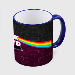 Кружка 3D PINK FLOYD ПИНК ФЛОЙД, цвет: 3D-синий кант