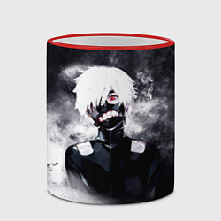 Кружка 3D Токийский Гуль в Дыму Tokyo Ghoul Smoke, цвет: 3D-красный кант — фото 2