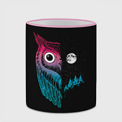 Кружка 3D Ночная сова Градиент, цвет: 3D-розовый кант — фото 2