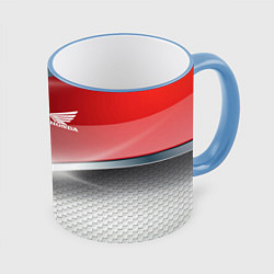 Кружка 3D Honda Текстура, цвет: 3D-небесно-голубой кант