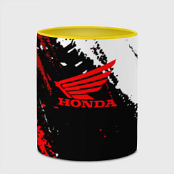 Кружка 3D Honda Logo Auto, цвет: 3D-белый + желтый — фото 2