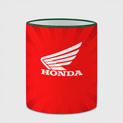 Кружка 3D Honda красные линии, цвет: 3D-зеленый кант — фото 2