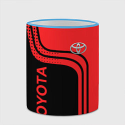 Кружка 3D TOYOTA ТОЙОТА, цвет: 3D-небесно-голубой кант — фото 2