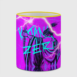 Кружка 3D Katana Zero Катана Зеро Самурай, цвет: 3D-желтый кант — фото 2