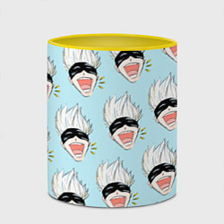 Кружка 3D Узор с Сатору, цвет: 3D-белый + желтый — фото 2