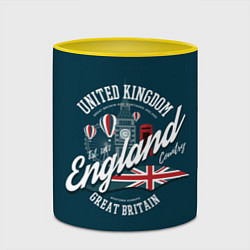 Кружка 3D Англия England, цвет: 3D-белый + желтый — фото 2