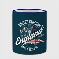 Кружка 3D Англия England, цвет: 3D-синий кант — фото 2