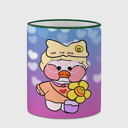 Кружка 3D УТЯ ЛАЛАФАНФАН СЕРДЕЧКИ, цвет: 3D-зеленый кант — фото 2