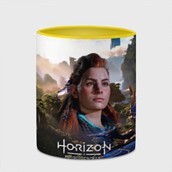 Кружка 3D Aloy Horizon Forbidden West game, цвет: 3D-белый + желтый — фото 2