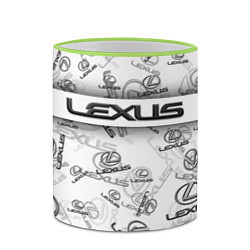 Кружка 3D LEXUS BIG EMBLEMA PATTERN, цвет: 3D-светло-зеленый кант — фото 2