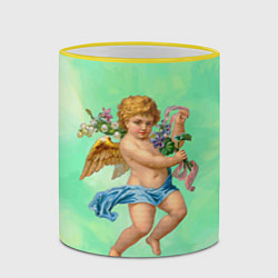 Кружка 3D Ангел Святой, цвет: 3D-желтый кант — фото 2