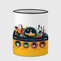 Кружка 3D Yellow Submarine Мультфильм 3D, цвет: 3D-черный кант — фото 2