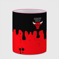 Кружка 3D Chicago Bulls Чикаго Буллз Логотип, цвет: 3D-розовый кант — фото 2