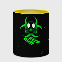 Кружка 3D Biohazard Биологическая опасность, цвет: 3D-белый + желтый — фото 2