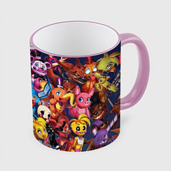 Кружка 3D Cute Fnaf Pattern, цвет: 3D-розовый кант