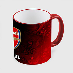 Кружка 3D АРСЕНАЛ Arsenal Разводы, цвет: 3D-красный кант