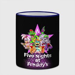 Кружка 3D Game Five Nights at Freddys: Security Breach, цвет: 3D-синий кант — фото 2