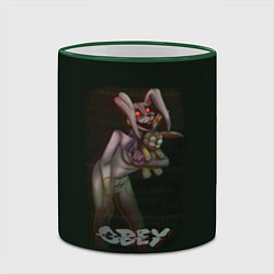 Кружка 3D Five Nights at Freddys кролик, цвет: 3D-зеленый кант — фото 2