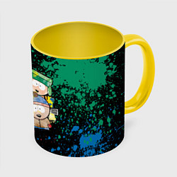 Кружка 3D Мультфильм Южный парк персонажи South Park, цвет: 3D-белый + желтый