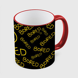 Кружка 3D Sherlock Bored Pattern, цвет: 3D-красный кант
