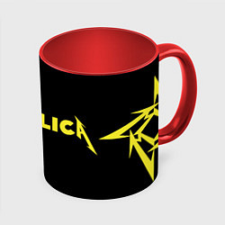 Кружка 3D The emblem of a rock band Metallica, цвет: 3D-белый + красный