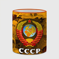 Кружка 3D СОВЕТСКИЙ СОЮЗ - ГЕРБ - Пламя, цвет: 3D-оранжевый кант — фото 2