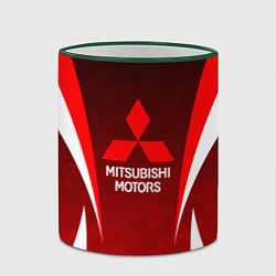 Кружка 3D MITSHUBISHI RED CAMO, цвет: 3D-зеленый кант — фото 2