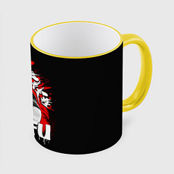 Кружка 3D Вайфу Тифа Локхарт, цвет: 3D-желтый кант