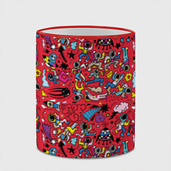 Кружка 3D Много космоса, цвет: 3D-красный кант — фото 2