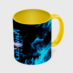 Кружка 3D Kamisato Ayato Камисато Аято, цвет: 3D-белый + желтый