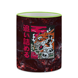 Кружка 3D Японский тигр, цвет: 3D-светло-зеленый кант — фото 2